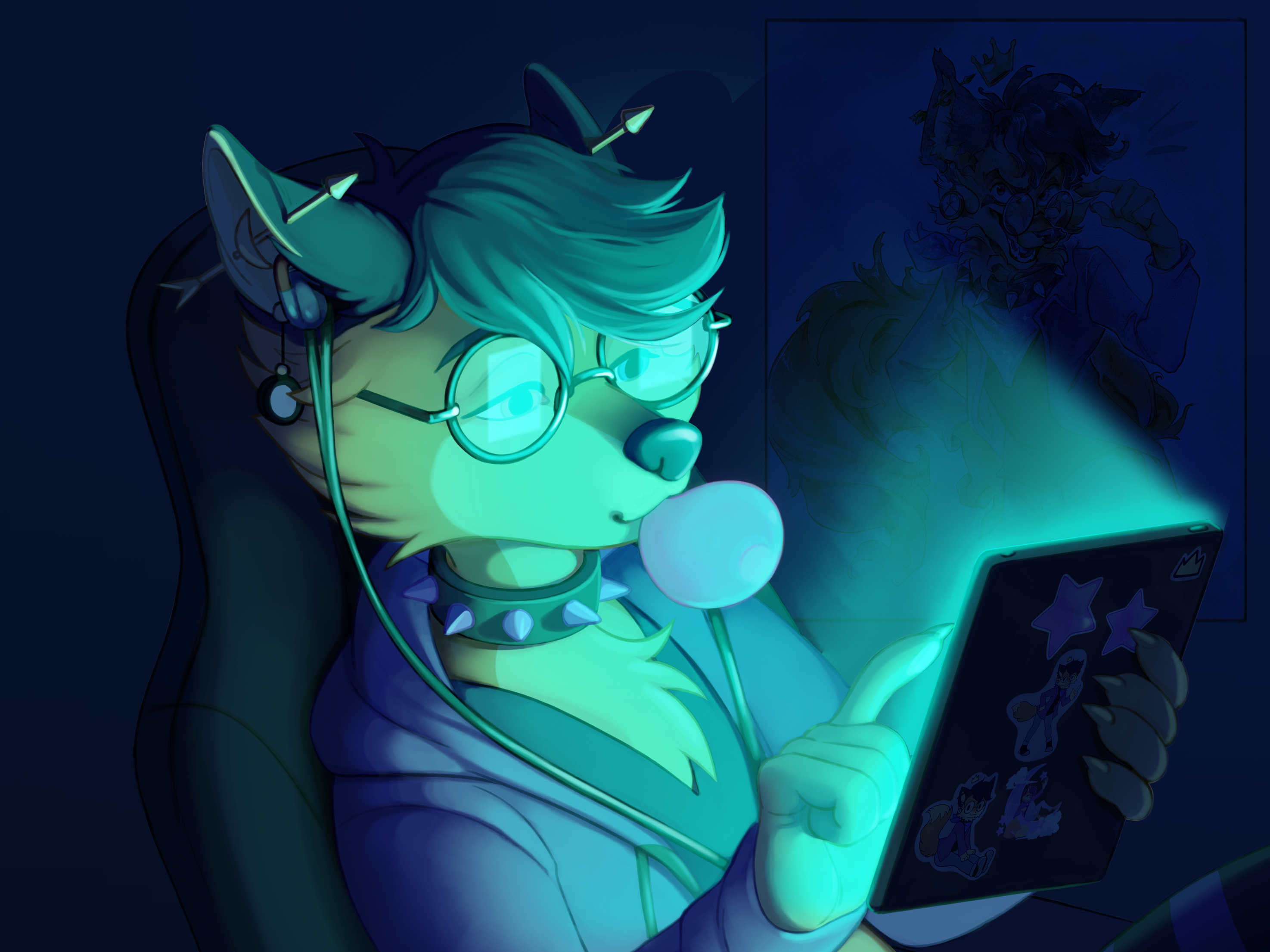 Audiophile - K1ngP!ng Listening to music through a pair of Ocharaku IEMs while browsing a tablet