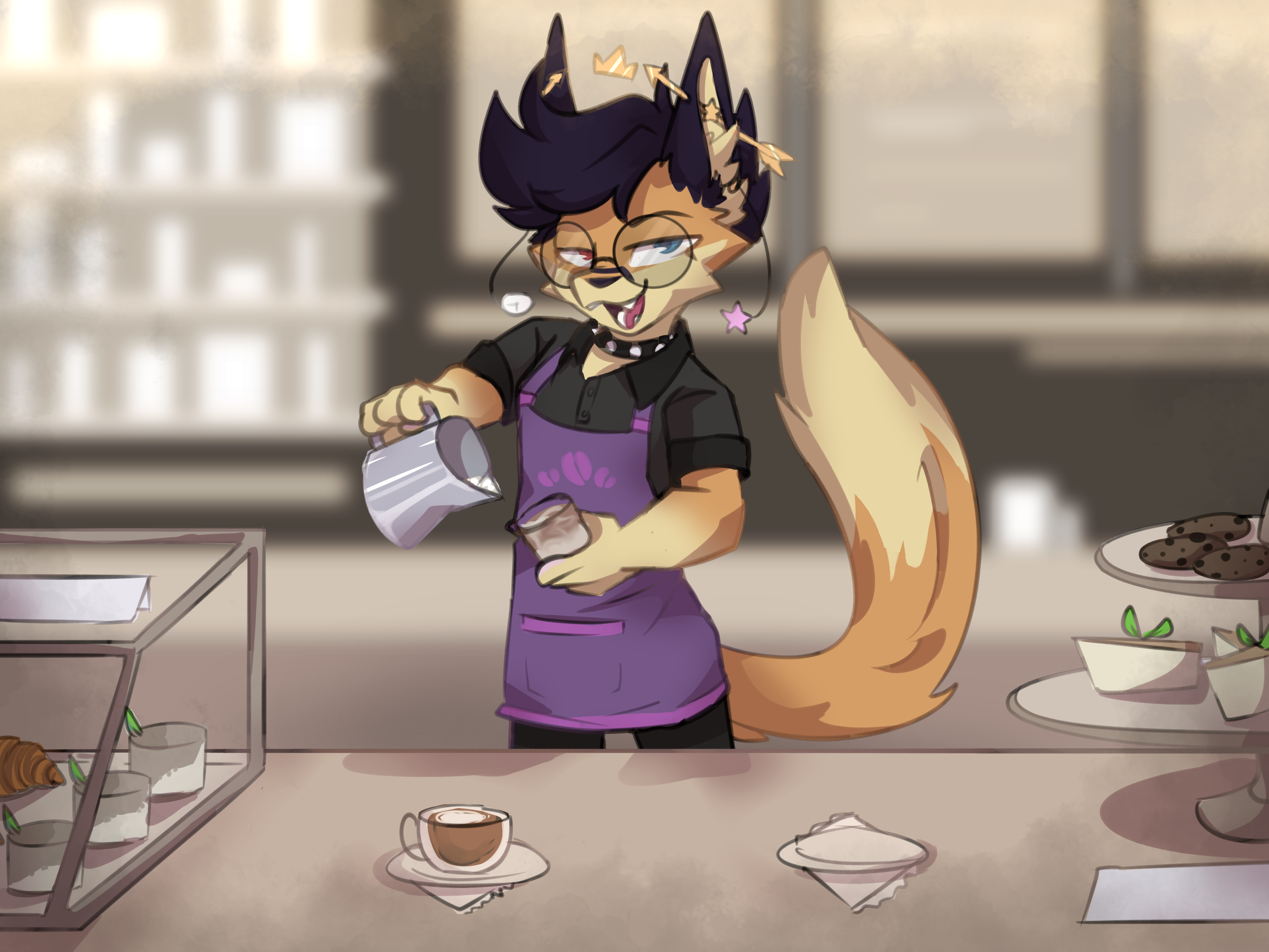 Coffee - K1ngP!n pouring milk into coffee from a pitcher